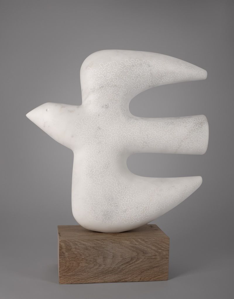 Bird Carrara Marble Sculpture Emma Maiden