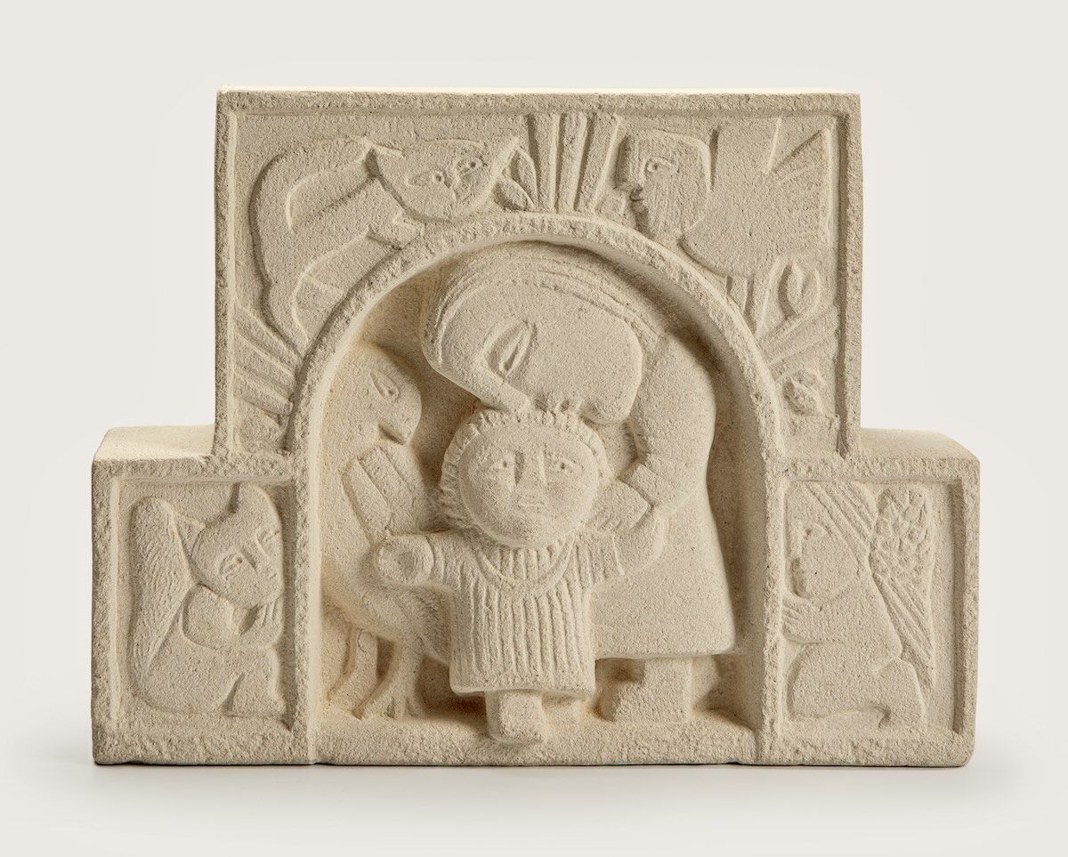 Stepping Out bath Stone Sculpture Emma Maiden